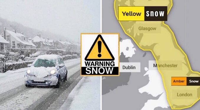 Danger to life warning issued as Brits prepare for Heavy Snow & 7 days of Freezing conditions