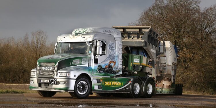 G&B Finch commission heavy-haulage bonneted IVECO Strator X-WAY for 50th Anniversary