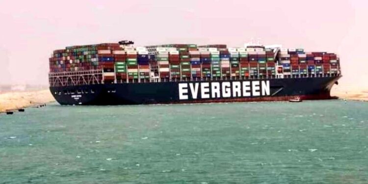 Container ship blocks the Suez Canal