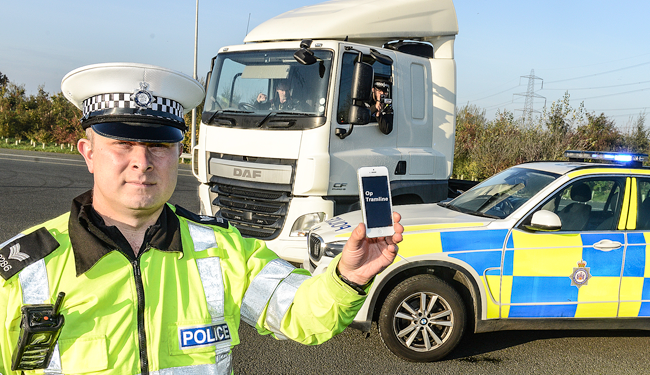 Operation Tramline update 5th April 2021– Unmarked HGV on patrol again