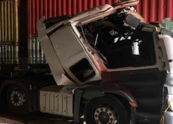 Truck crushed in Felixstowe port accident
