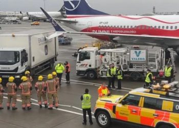 VIDEO | Truck ‘collides with plane waiting to take off’ at Heathrow
