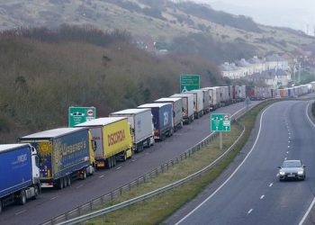 Truck congestion at Dover due to lateral flow test shortage