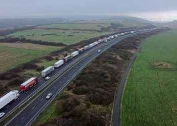 Truck congestion at Dover due to lateral flow test shortage