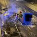 Trucker rescued after bridge strike fire