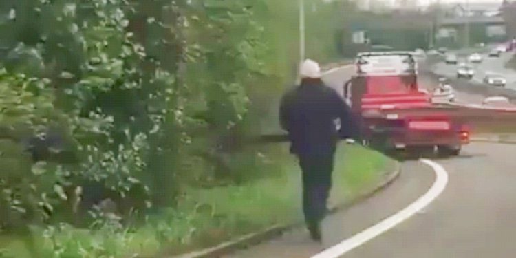 VIDEO OOPS | Driver chasing runaway truck..