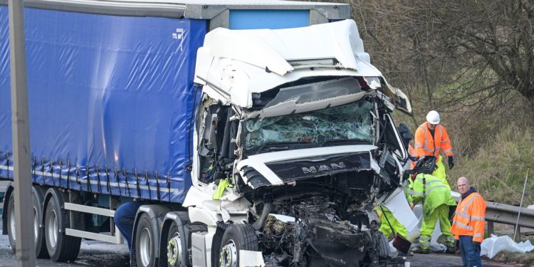 Trucker finally freed after being trapped for three hours in M6 crash