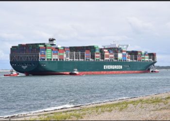 The Ever Given is Back in the Suez Canal as Cousin Ship Sits Beached in Chesapeake Bay