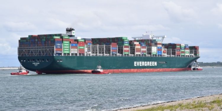 The Ever Given is Back in the Suez Canal as Cousin Ship Sits Beached in Chesapeake Bay