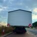 Truck carrying mobile home stopped on A14 for being too wide