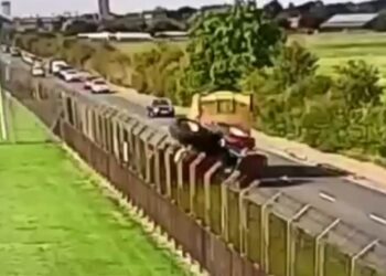 VIDEO OOPS | Tractor drives over car