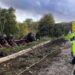 Truck overturns on A3