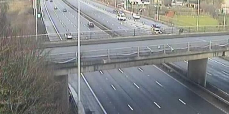 Driver dies after truck bursts into flames on motorway