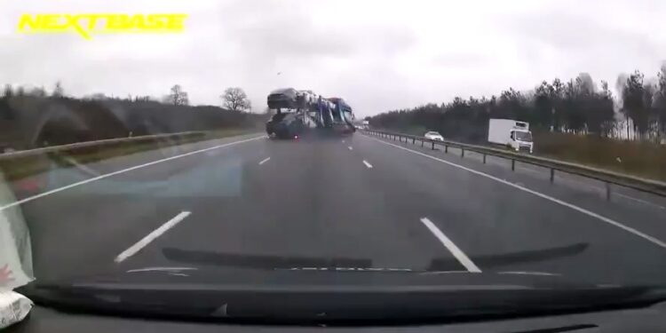 VIDEO | Truck crash catapults Teslas into oncoming traffic