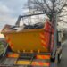 Police car had to “dodge” rubble falling from skip lorry