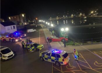 Drunk trucker drives into marina