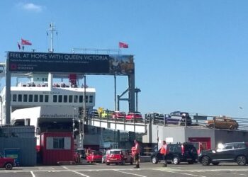 Trucker dies after crash near ferry terminal