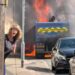 Lucky Trucker Escapes Lorry Fire