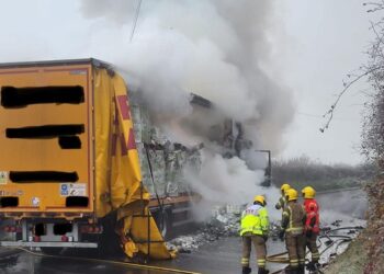 Trucker Praised following A49 Lorry Blaze