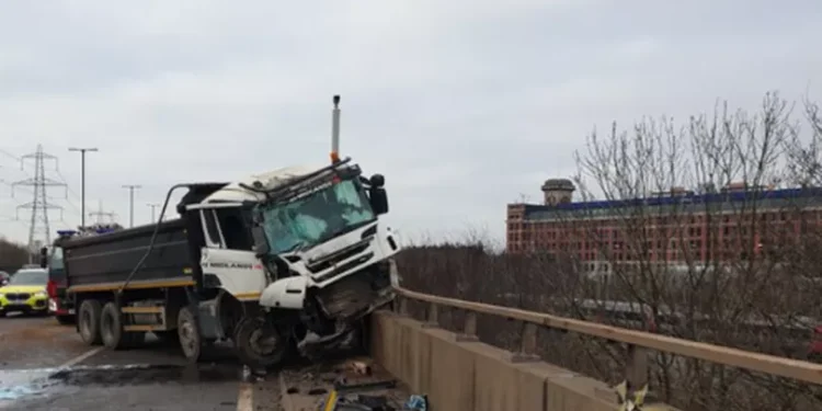 M6 Truck Driver Survives Horrific Crash Near Birmingham